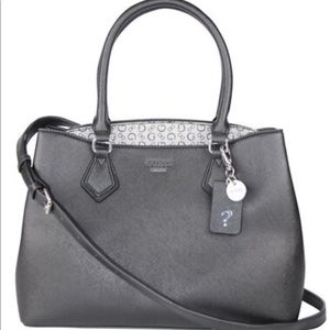 GUESS Irvine large Satchel bag (BLACK)